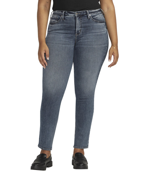 Imbracaminte Femei Silver Jeans Co Plus Size Most Wanted Mid-Rise Straight Leg Jeans W63413EDB341 Indigo
