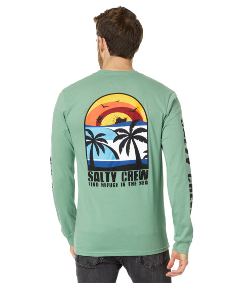 Imbracaminte Barbati Salty Crew Beach Day Premium Long Sleeve Tee Sage Green