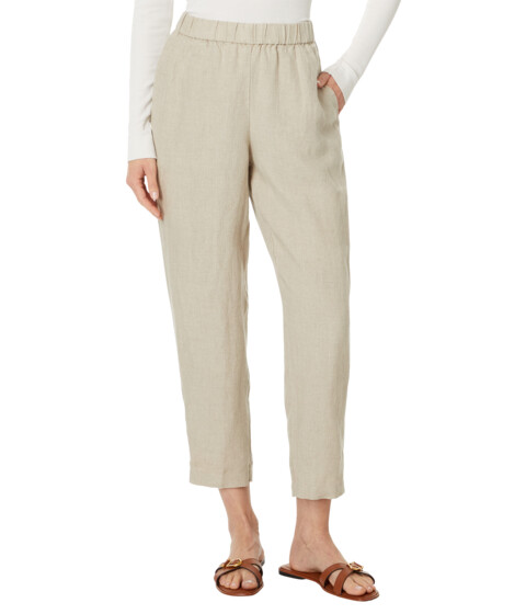 Imbracaminte Femei Eileen Fisher Petite High Waisted Tapered Ankle Pants Undyed Natural