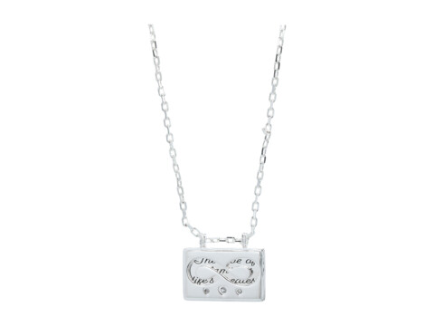 Bijuterii Femei Alex and Ani Family and Infinity Flip Charm Adjustable Necklace Shiny Silver