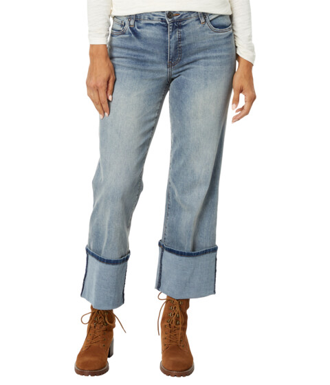 Imbracaminte Femei KUT from the Kloth Charlotte High-Rise Fab Ab Culottes Wide Roll-Up Jeans in Now Now