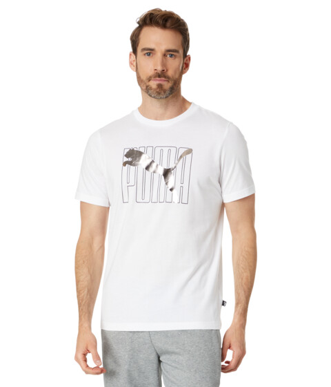 Imbracaminte Barbati PUMA Essentials Logo Lab Holiday Short Sleeve Tee Puma White