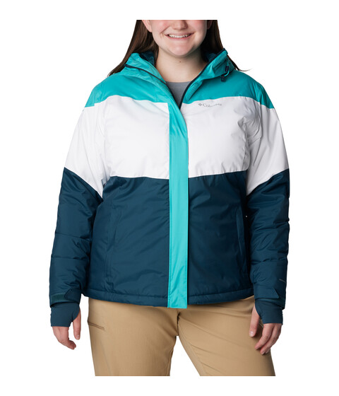 Imbracaminte Femei Columbia Plus Size Tipton Peaktrade II Insulated Jacket Bright AquaWhiteNight Wave