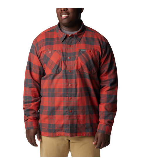 Imbracaminte Barbati Columbia Big amp Tall Cornell Woodstrade Fleece Lined Shirt Jacket Warp RedDelta Woodsman Tartan