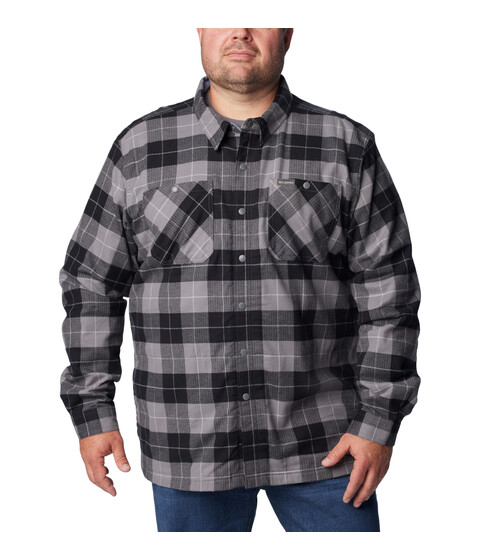 Imbracaminte Barbati Columbia Big amp Tall Cornell Woodstrade Fleece Lined Shirt Jacket City GreyBlue Stone Woodsman Tartan