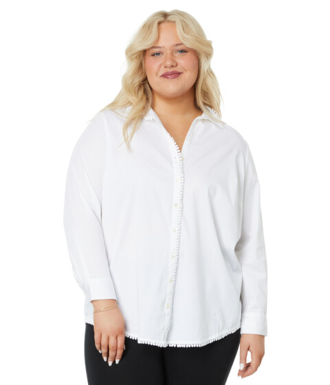 Imbracaminte Femei NICZOE Plus Size Round About Shirt Paper White