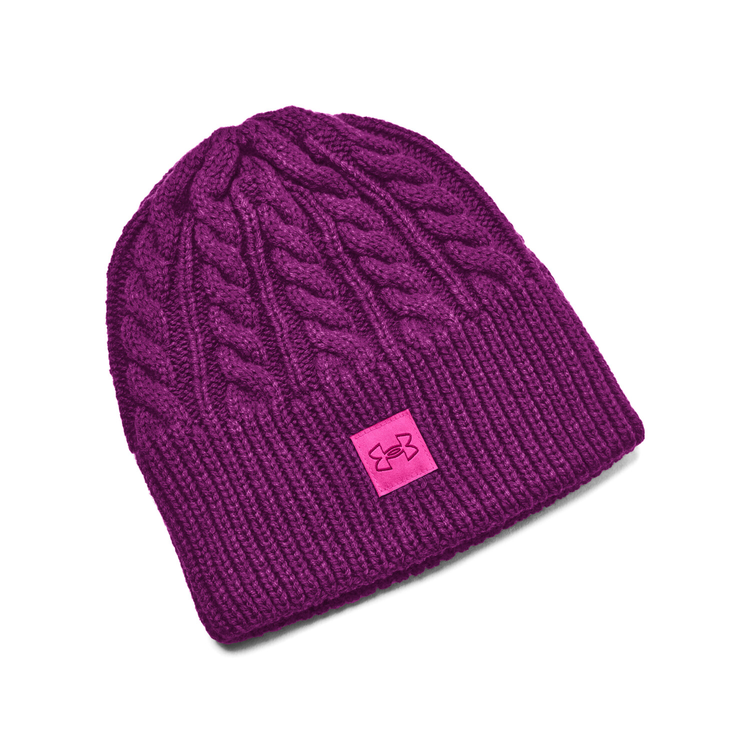 Accesorii Femei Under Armour Halftime Cable Knit Beanie Mystic MagentaRebel PinkMystic Magenta