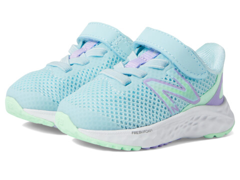 Incaltaminte Fete New Balance Kids Fresh Foam Arishi v4 Bungee Lace with Hook-and-Loop Top Strap (Infant) BlueGreen Aura