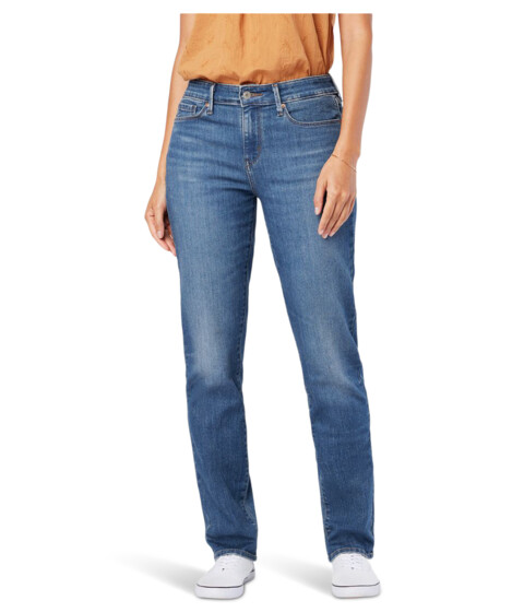 Incaltaminte Femei Signature by Levi Strauss Co Gold Label Mid-Rise Straight Jeans Mystic Waters