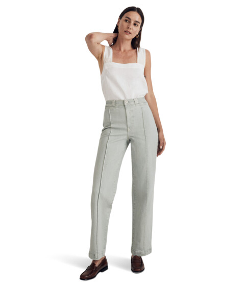 Imbracaminte Femei Madewell The Perfect Vintage Wide-Leg Jean Garment-Dyed Pintuck Edition Sage Mist
