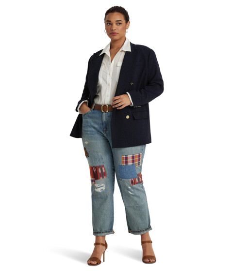 Imbracaminte Femei LAUREN Ralph Lauren Plus Size Patchwork Relaxed Tapered Jeans in Skye Wash Skye Wash