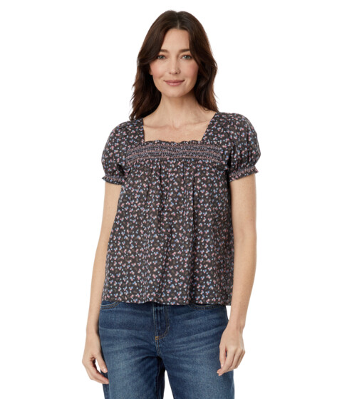 Imbracaminte Femei Lucky Brand Ditsy Foral Square Neck Peasant Top Raven