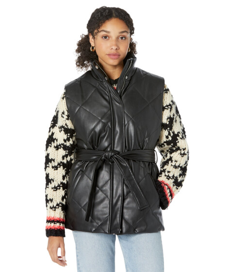 Imbracaminte Femei Blank NYC Leather Quilted Vest with Self Belt in Night Fever Night Fever