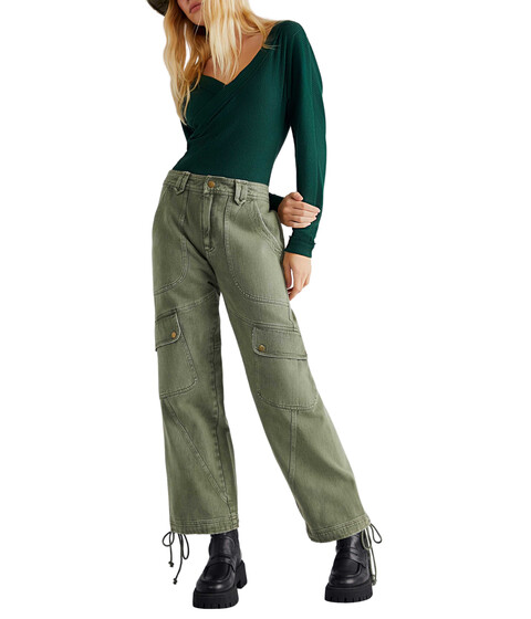 Imbracaminte Femei Free People Come and Get It Utility Pants Hunter Green