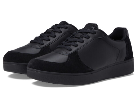 Incaltaminte Femei FitFlop Rally LeatherSuede Panel Sneakers All Black