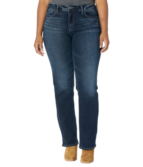 Imbracaminte Femei Silver Jeans Co Plus Size Suki Mid-Rise Slim Bootcut Jeans W93616EDB405 Indigo