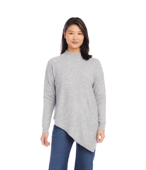 Imbracaminte Femei Karen Kane Asymmetric Turtleneck Sweater Light Heather Gray