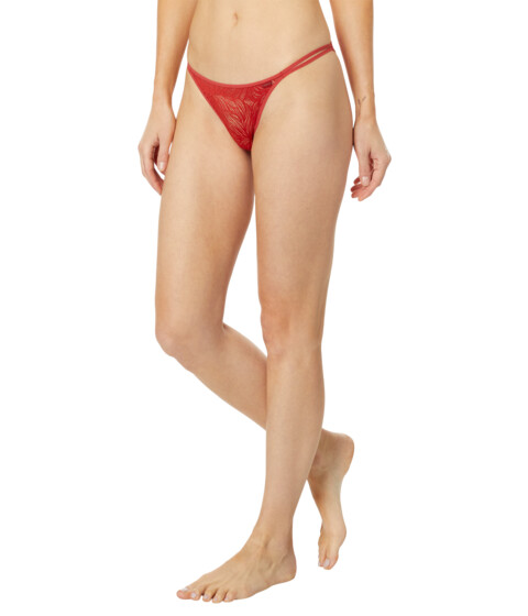 Imbracaminte Femei Calvin Klein Underwear Sheer Marquisette with Lace High Leg Tanga Jazzberry Jam