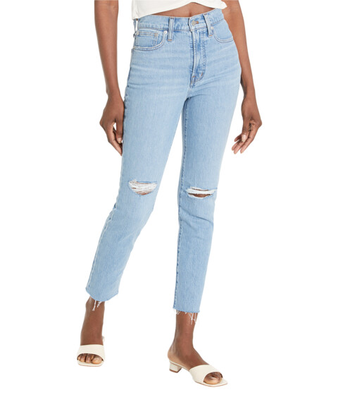 Imbracaminte Femei Madewell Perfect Vintage Jeans with Rips and Raw Hem in Bradwell Wash Bradwell Wash
