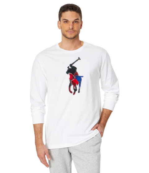 Imbracaminte Barbati Polo Ralph Lauren Classic Fit Plaid Pony Jersey T-Shirt White