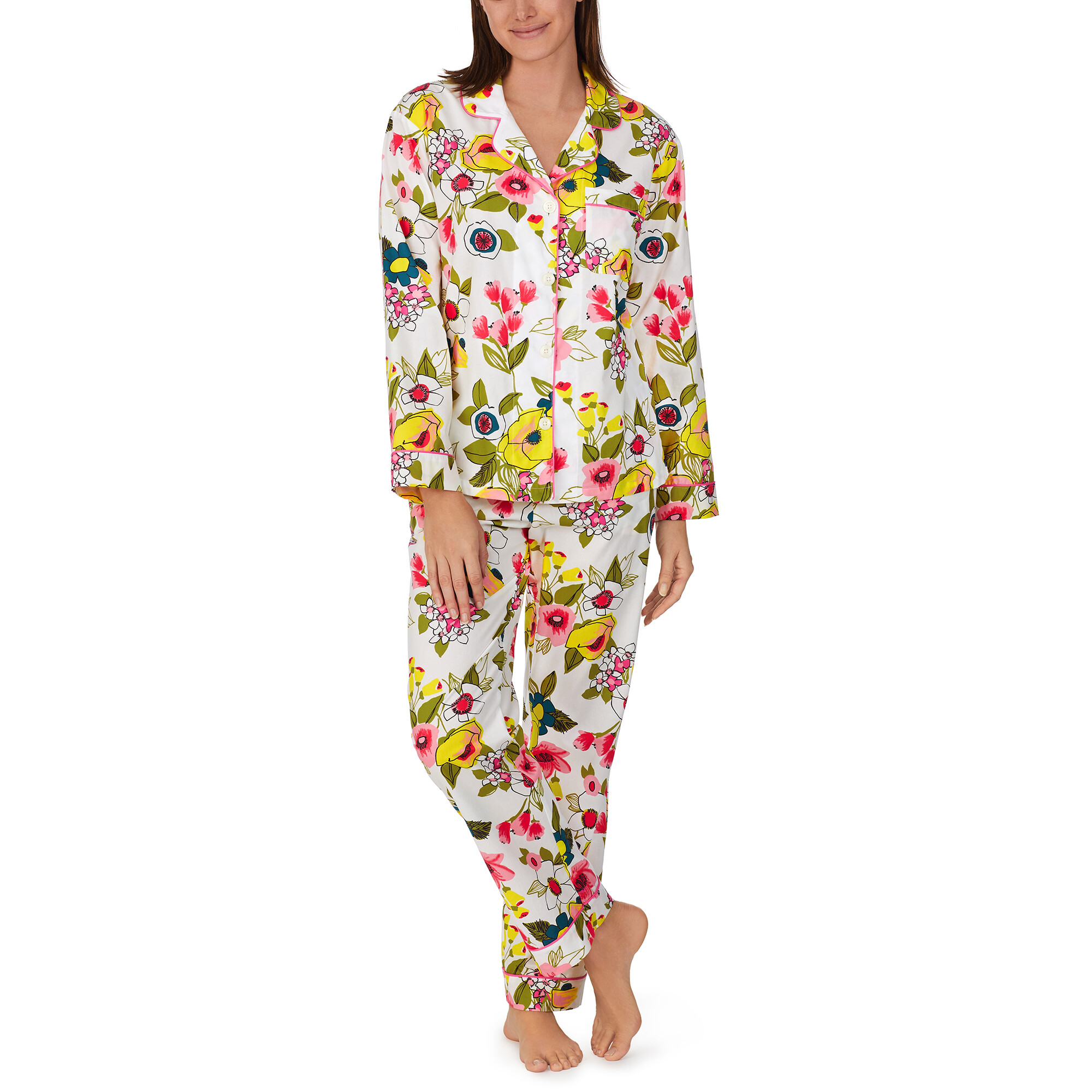 Imbracaminte Femei BedHead Pajamas Trina Turk x Bedhead Long Sleeve Classic PJ Set Poppy Prep