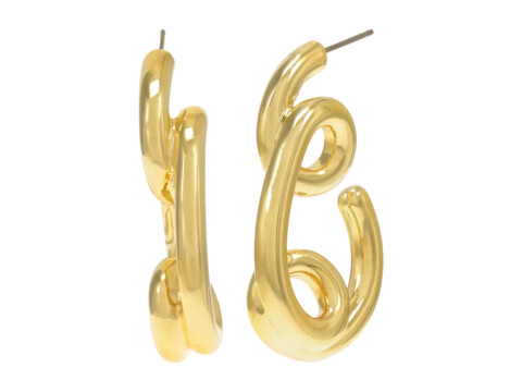 Bijuterii Femei Madewell Three-Pack Hoop Earring Set Pale Gold