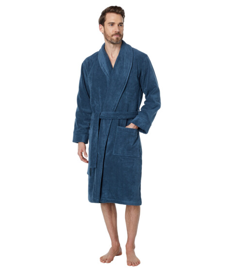 Imbracaminte Barbati LLBEAN Organic Terry Cloth Robe Regular Storm Blue