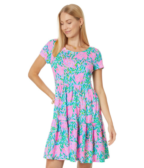 Imbracaminte Femei Lilly Pulitzer Geanna Short Sleeve Dress Frenchie Blue Turtley in Love