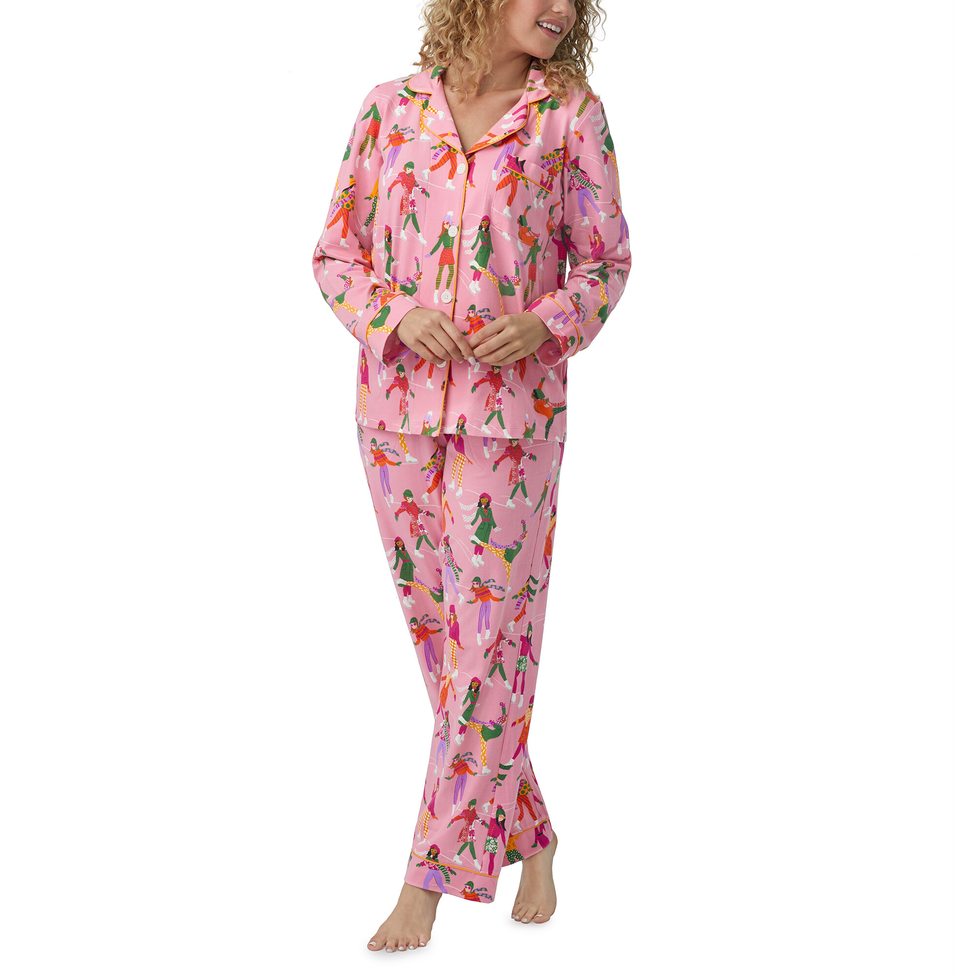 Imbracaminte Femei BedHead Pajamas Long Sleeve Classic PJ Set Skating Away