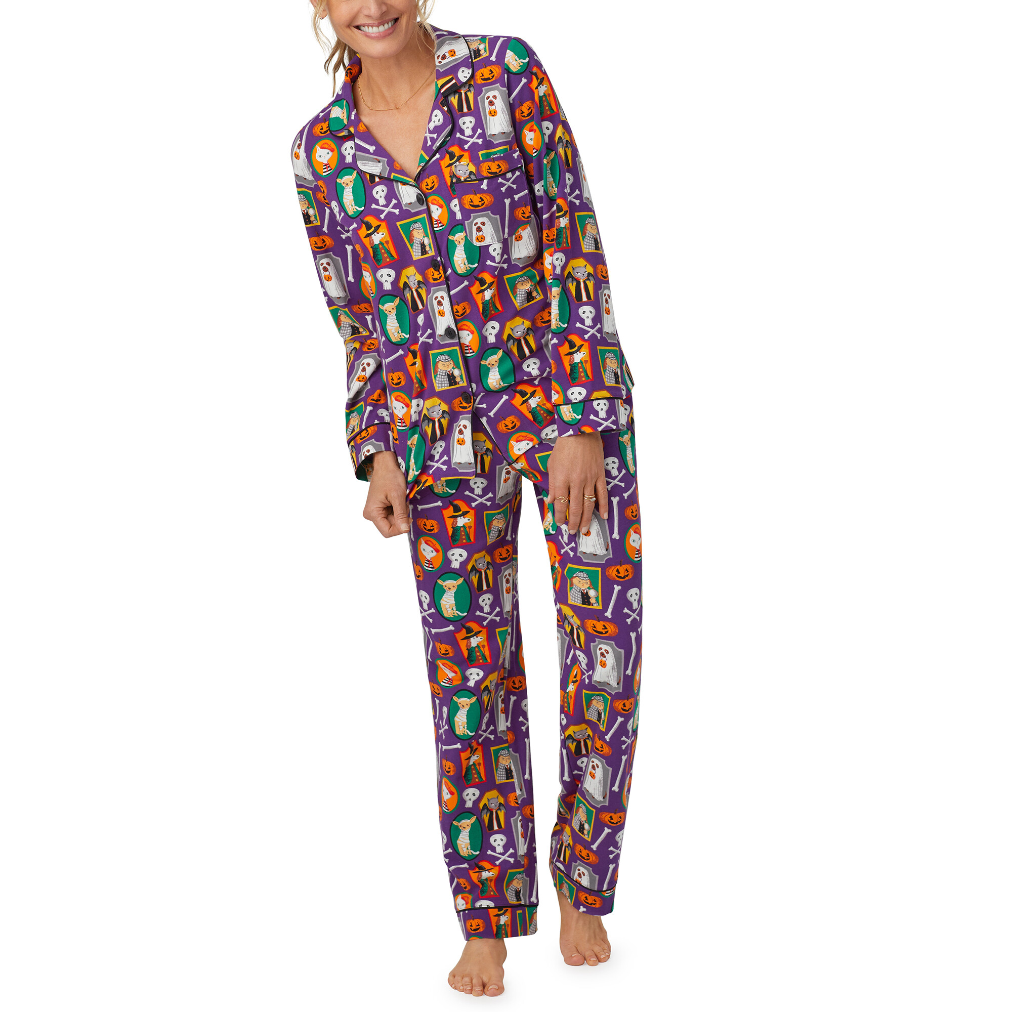 Imbracaminte Femei BedHead Pajamas Long Sleeve Classic PJ Set Trick O Treat