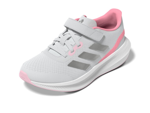 Incaltaminte Fete adidas RunFalcon 30 Elastic Lace (Little KidBig Kid) Dash GreySilver MetallicBliss Pink