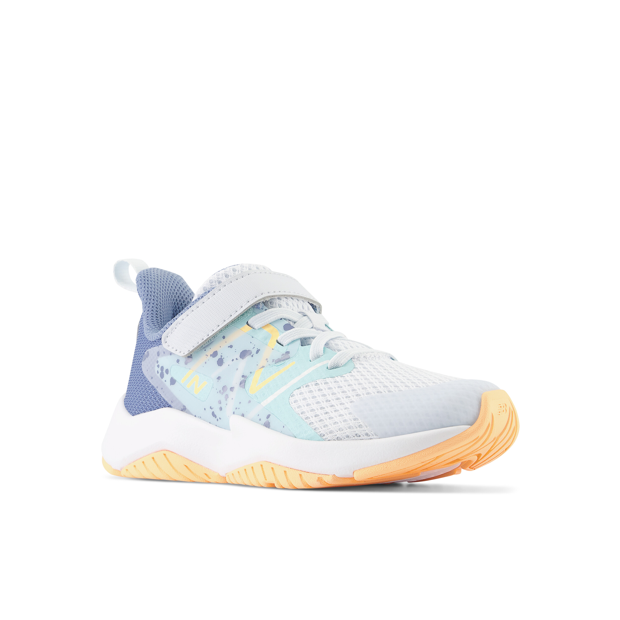 Incaltaminte Fete New Balance Kids Rave Run v2 Bungee Lace with Hook-and-Loop Top Strap (Little KidBig Kid) Ice BlueBright Cyan
