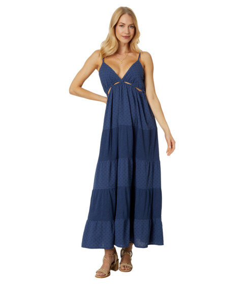Imbracaminte Femei Lucky Brand Cutout Tiered Maxi Dress Nightshadow Blue