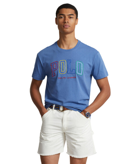 Imbracaminte Barbati Polo Ralph Lauren Classic Fit Logo Jersey Short Sleeve T-Shirt Nimes Blue