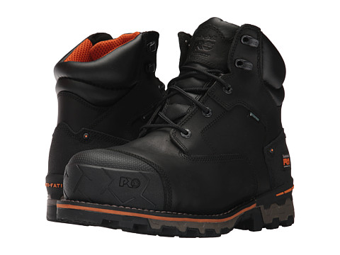 Incaltaminte Barbati Timberland PRO Boondock 6quot Composite Safety Toe Waterproof Black Full Grain Leather