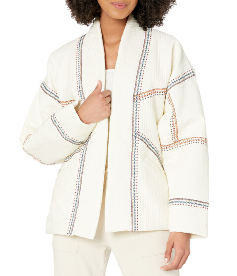 Imbracaminte Femei Blank NYC Embroidered Detail Kimono Quilted Jacket in Pure Bliss Pure Bliss