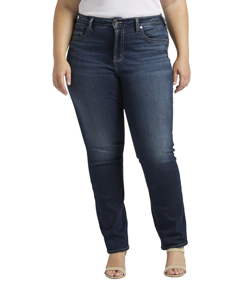 Imbracaminte Femei Silver Jeans Co Plus Size Avery High-Rise Straight Leg Jeans W94443EDB457 Indigo