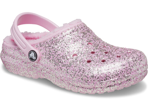 Incaltaminte Fete Crocs Classic Lined Glitter Clog (Toddler) Flamingo
