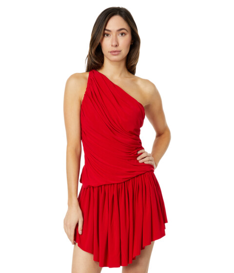 Imbracaminte Femei Norma Kamali Diana Uneven Flair Mini Dress Tiger Red