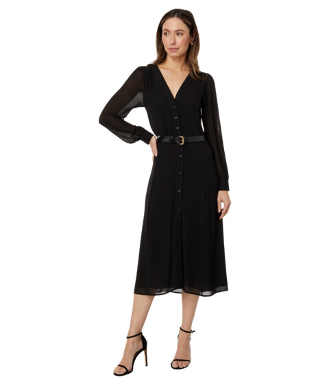 Imbracaminte Femei MICHAEL Michael Kors Petite Solid Kate Dress Black