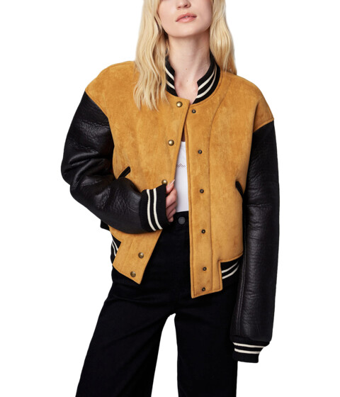 Imbracaminte Femei Blank NYC Bonded Faux Suede and Leather Bomber Jacket Booksmart