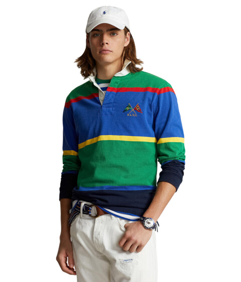 Imbracaminte Barbati Polo Ralph Lauren Classic Fit Striped Jersey Rugby Shirt Green Mu