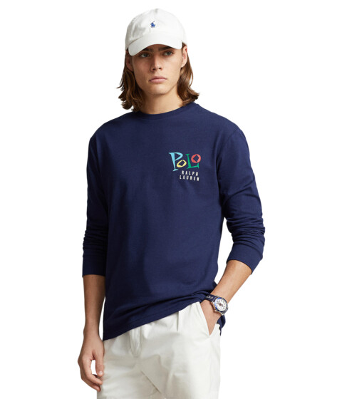 Imbracaminte Barbati Polo Ralph Lauren Classic Fit Jazz-Print Jersey T-Shirt Navy