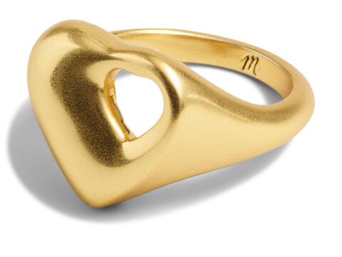 Bijuterii Femei Madewell Cutout Heart Signet Ring Vintage Gold