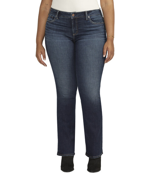 Imbracaminte Femei Silver Jeans Co Plus Size Elyse Mid-Rise Slim Bootcut Jeans W03601ECF486 Indigo