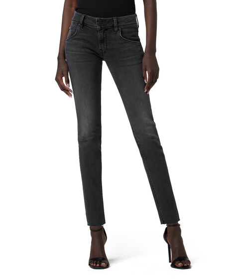 Imbracaminte Femei Hudson Jeans Collin Mid-Rise Skinny Ankle in Washed Black Washed Black