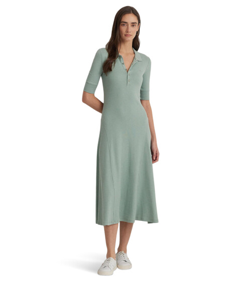 Imbracaminte Femei LAUREN Ralph Lauren Cotton-Blend Polo Dress Soft Laurel