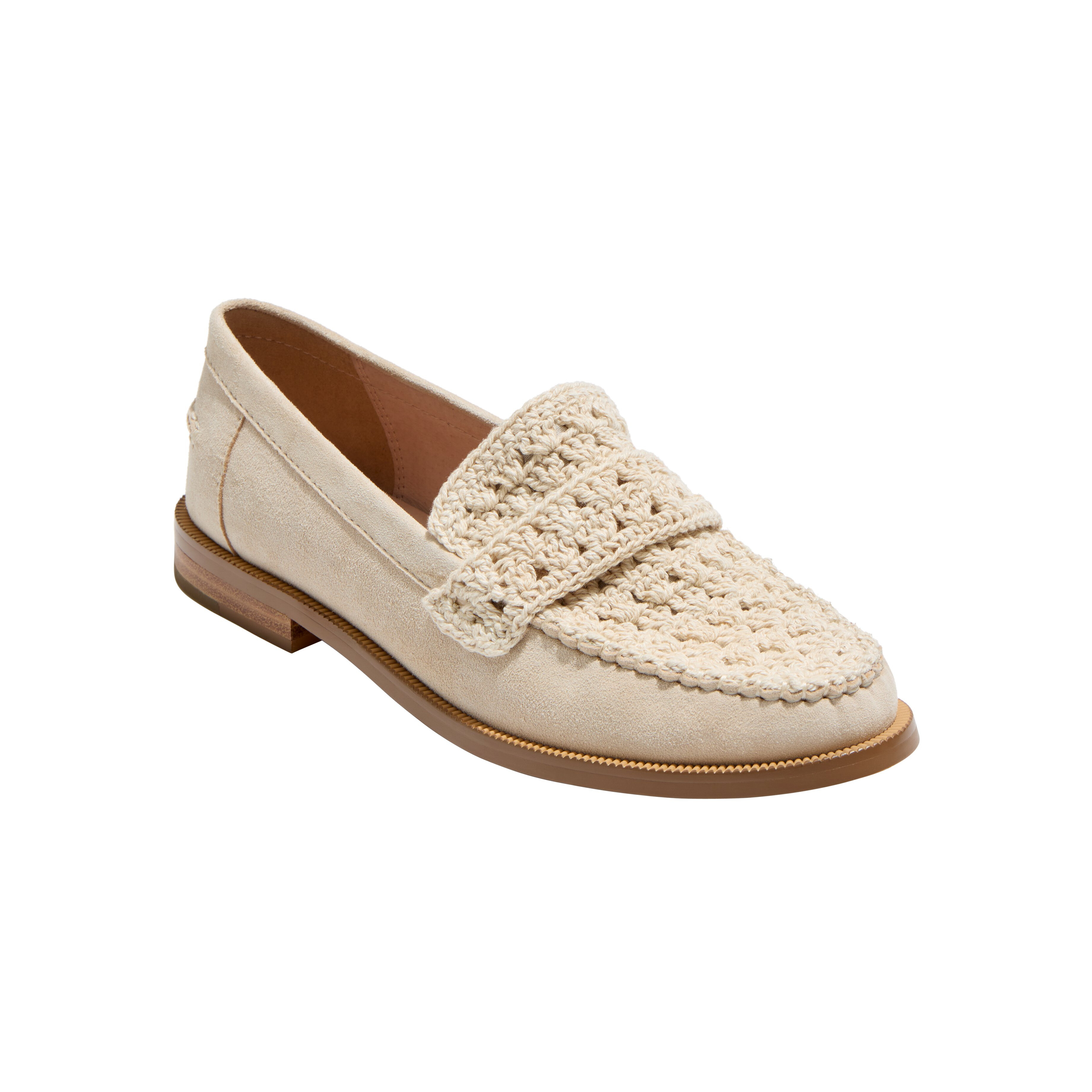 Incaltaminte Femei Jack Rogers Dale Loafer - CrochetSuede Natural