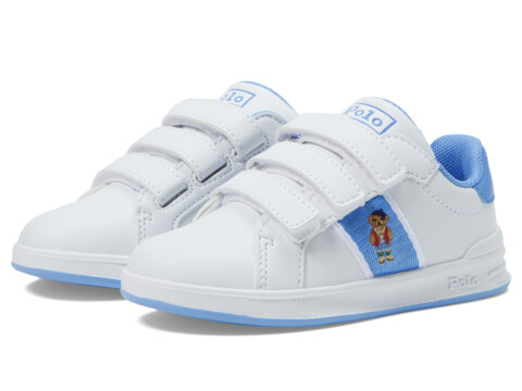 Incaltaminte Fete Polo Ralph Lauren Heritage Court II Bear EZ (Toddler) WhiteHarbor Island Blue