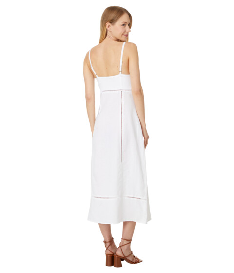 Imbracaminte Femei Madewell Sweetheart Midi Dress in Linen-Cotton Blend Eyelet White